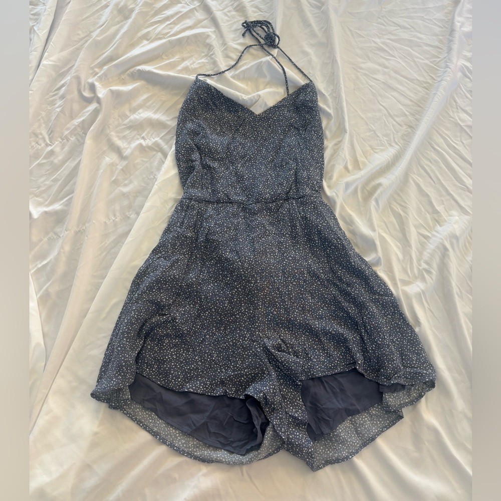 Abercrombie and fitch NWT medium romper halter neck tie polka dot print design